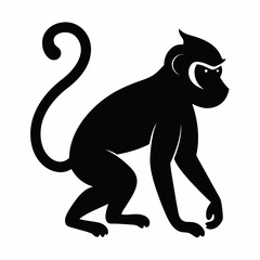 A Monkey silhouette vector illustration