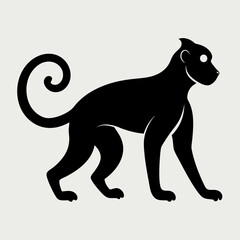 A Monkey silhouette vector illustration