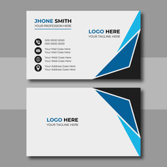 Simple business card design. business card design for business and personal use. print ready, vector illustration design, horizontal layout