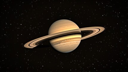 A clear and crystalline image of Saturn with its rings, set against a background of numerous stars, symbolizing the vastness and intricacy of the universe.