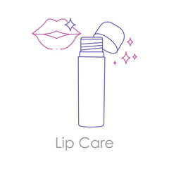 Lip Care Icon: Lip Balm, Lip Scrub, Lip Treatment, Hydrated Lips, Lip Moisturizer, Lip Mask, Lip Health, Beauty Lip Care, Lip Care Routine, Lip Product.