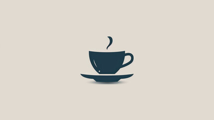 Obraz premium A sleek coffee cup icon , minimalistic vector clip art icons