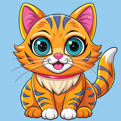 cat colourful vector Artwork