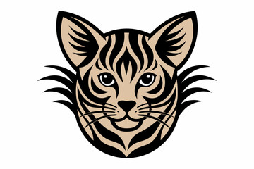 illustration of a  Tiger head vector 