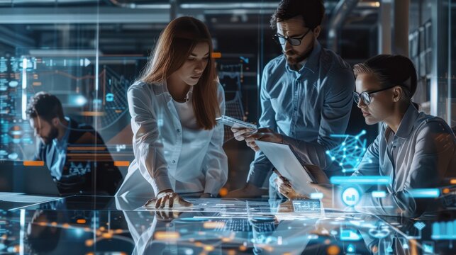 Business Team Collaborating And Problem Solving, Generative AI