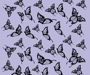 pattern with butterflies seamless background 