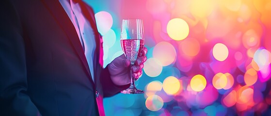 An undercover agent in a tailored suit, covertly gathering intel at a glamorous corporate event, Urban, Soft Light, Cinematic