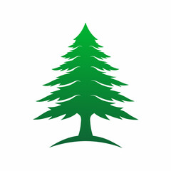Cedar tree vector logo illustration
