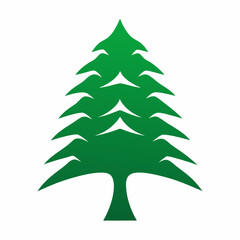 Cedar tree vector logo illustration