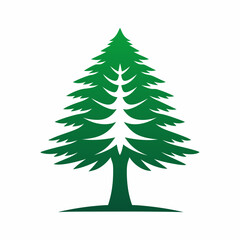 Cedar tree vector logo illustration