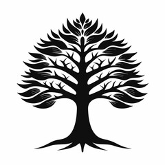 Cedar tree vector logo illustration