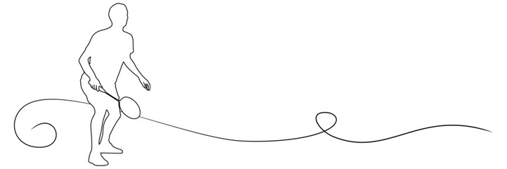 line art badminton  illustration background