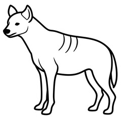Fototapeta premium hyena line art vector