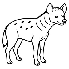 Obraz premium hyena line art vector
