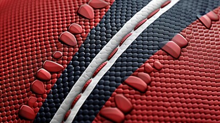 Football Texture Laces Stripes as a Flat Background