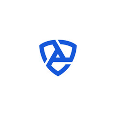 shield A logo, A in shield spin, P shield vector icon