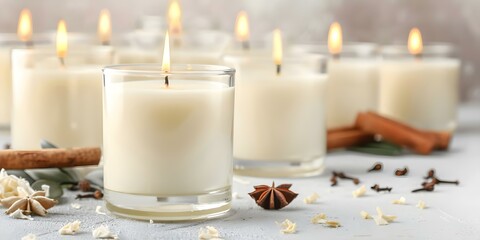 Crafting with DIY soy wax candle making kits and fragrance oils. Concept Soy Wax Candles, DIY Kits, Fragrance Oils, Crafting, Homemade Gifts