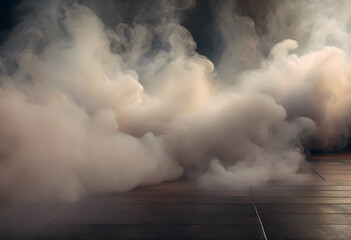 Obraz premium Abstract image of swirling white smoke on a dark background, creating a sense of movement and fluidity.