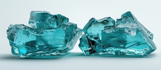 Obraz premium Crystalline Aqua: A Study in Transparency and Form