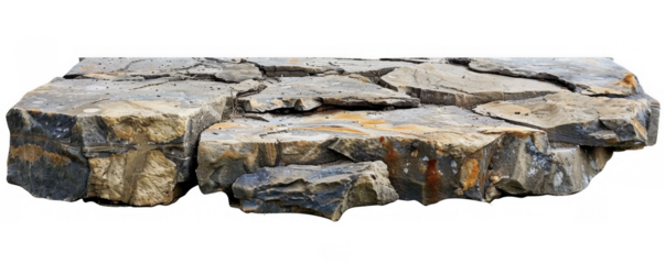 Weathered Stone Slab with Cracks