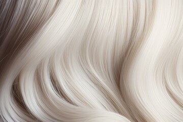 Locks of platinum blonde shiny healthy lustrous hair