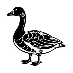 A beautiful silhouette goose vector illustration