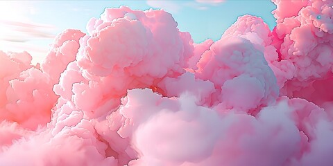 Fototapeta premium Pink clouds in the sky.