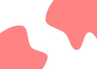 Liquid colored spots on a white background