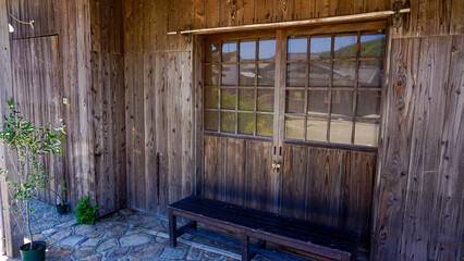 日本の古い漁師村の風景