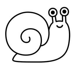 Cute cartoon snail doodle