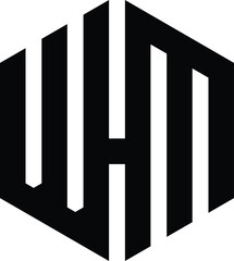 Modern monogram logo with letters, letter logo vector illustration