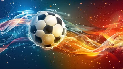 Fototapeta premium Soccer championship abstract background vector illustration