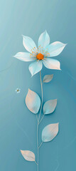 Obraz premium Blue flower mobile wallpaper