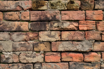 A brick wall with a brown and tan color