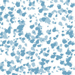 Abstract texture of large blue splashes on a white background.