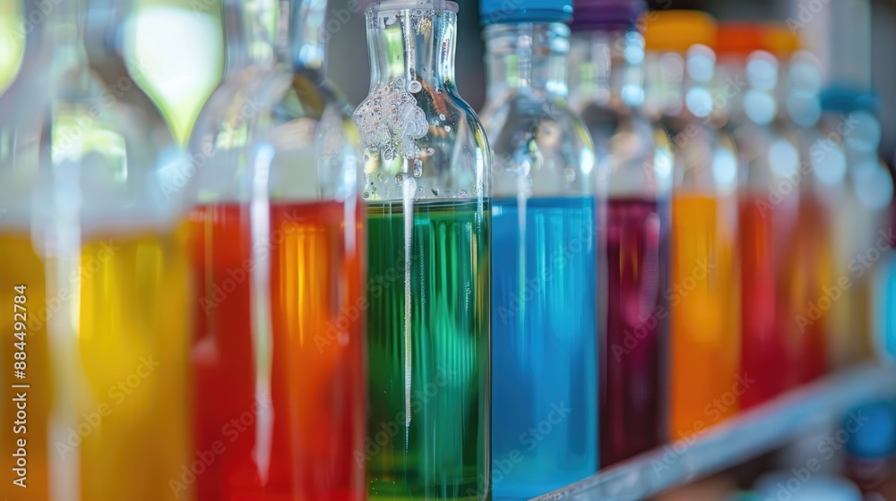 Poster Containers holding colorful fluids