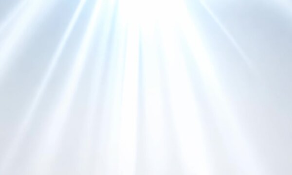 Abstract radiant light beams and soft white background