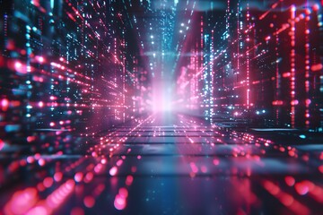 Obraz premium Futuristic Abstract Digital Technology Background