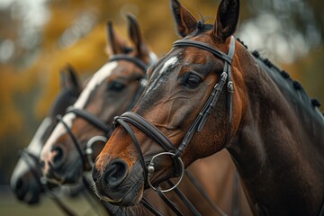 A Line of Polo Ponies Ready for Action