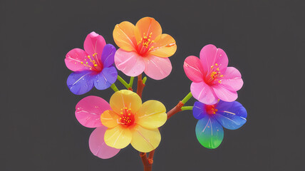 Fototapeta premium Modern Nature-Inspired Floral Background with Vibrant and Dynamic Colors