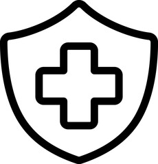 Obraz premium 医療保険のマークのアイコン（Medical insurance mark icon） 