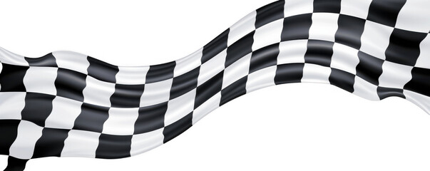 Flowing Checkered Racing Flag