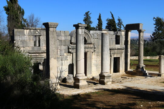 Baram Israel 03/06/2024. Ancient synagogue from the late Second Temple period.