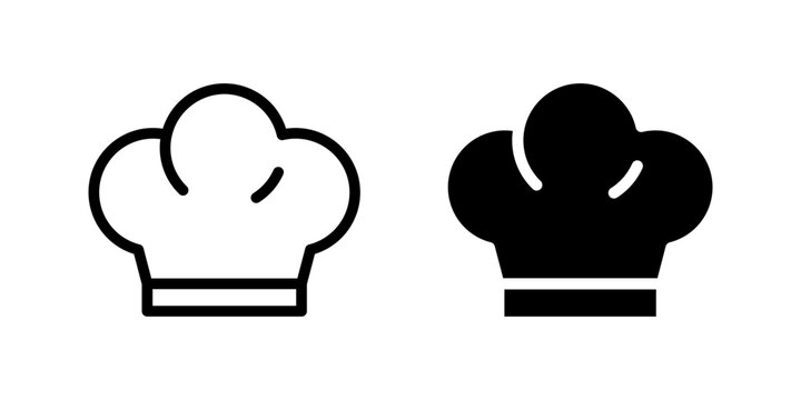 Chef hat icon. Cook cap vector illustration. Master chef pictogram. Culinary symbol