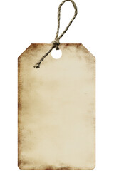 Blank Tag with Rustic String Loop