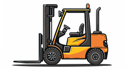forklift truck isolated