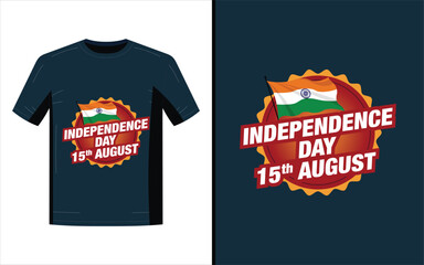Happy India 76th Independence Day Festival Graphic Template: Patriotic T-Shirt Designs, Banners - Posters with National Symbols, Vector Illustrations, and Typography for Celebrating Freedom fighters.