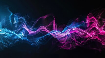 Fototapeta premium Abstract Blue and Pink Smoke Waves