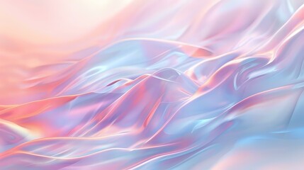 Obraz premium Pastel gradient with soft, blurred lines and gentle curves, dreamy style, subtle reflections, creating a serene and calming atmosphere