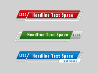 Modern style creative lower third banners vector template
